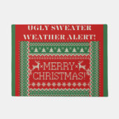 Kerstmis grappige Lelijke Sweater Deurmat Welkom m (Voorkant)