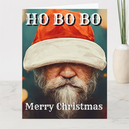 Kerstmis Grappige Nieuwigheid HO BO BO Groet Kaart (Voorkant)