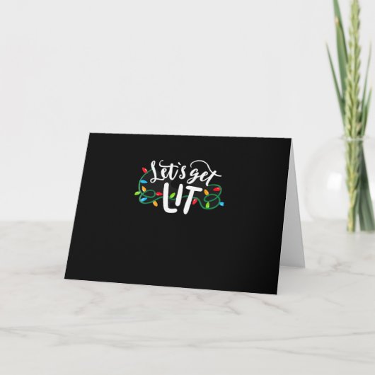 Kerstmis Grappige Pyjama's Laten we Kerstmis Viere Kaart (Voorkant)
