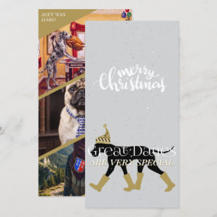 Kerstmis Great Dane leuk collage op maat Feestdagenkaart