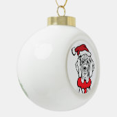 Kerstmis Great Dane Man Keramische Bal Ornament (Links)