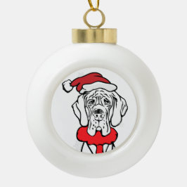Kerstmis Great Dane Man Keramische Bal Ornament