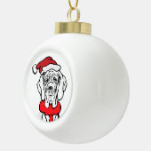 Kerstmis Great Dane Man Keramische Bal Ornament (Rechts)
