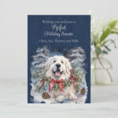 Kerstmis - Great Pyrenees Pyrfect Feestdagenkaart (Staand voorkant)