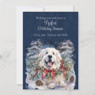 Kerstmis - Great Pyrenees Pyrfect Feestdagenkaart