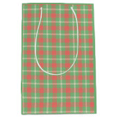 Kerstmis Green-based Plaid Medium Cadeauzakje (Voorkant)