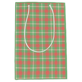 Kerstmis Green-based Plaid Medium Cadeauzakje