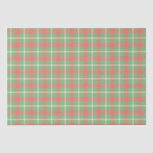 Kerstmis Green-based Plaid Tissuepapier