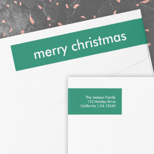 Kerstmis Green Modern Return-adres