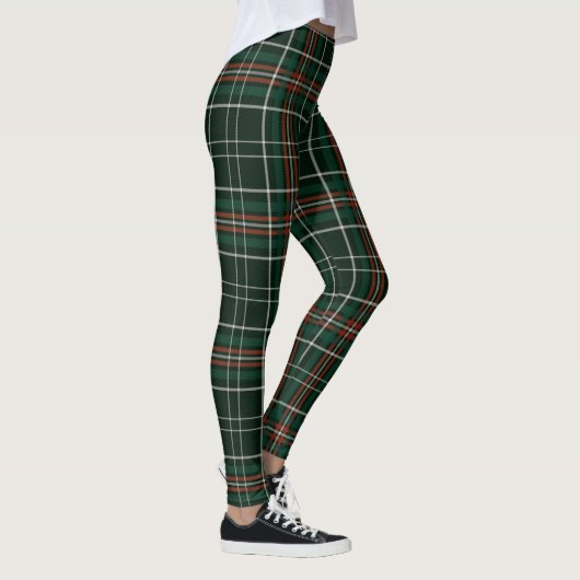 Kerstmis: Green Red White Pattern Leggings (Rechts)