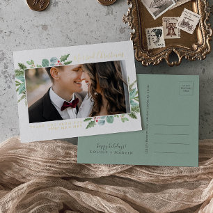 Kerstmis Greenery Folie Kerstmis Dank u Folie Feestdagen Briefkaart