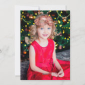 Kerstmis: Greenery op Black | Foto terug Feestdagenkaart (Achterkant)