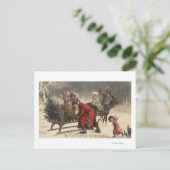 Kerstmis GreetingSanta en Ar Feestdagenkaart (Staand voorkant)