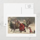 Kerstmis GreetingSanta en Ar Feestdagenkaart (Voorkant / Achterkant)