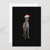 Kerstmis: Greyhound Gift Greyhound Dog Funny Santa Kaart (Voorkant / Achterkant)