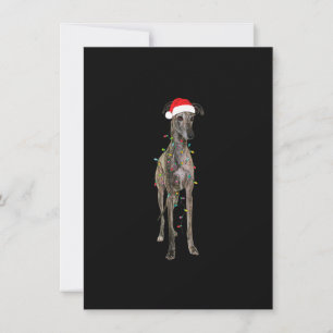 Kerstmis: Greyhound Gift Greyhound Dog Funny Santa Kaart