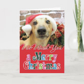 Kerstmis - Greyhound - Pena Feestdagen Kaart (Voorkant)