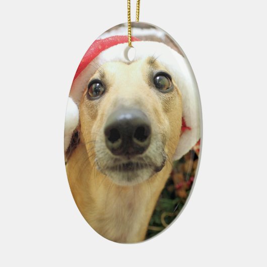 Kerstmis - Greyhound - Pena Keramisch Ornament (Links)