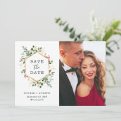 Kerstmis: Grijne met wit | Foto Save The Date (Staand voorkant)