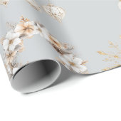 Kerstmis grijs goud inpakpapier (Rol Hoek)
