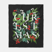 KERSTMIS groen bessen Fleece Deken (Voorkant)