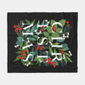KERSTMIS groen bessen Fleece Deken (Voorkant (Horizontaal))