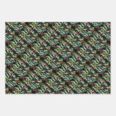 KERSTMIS groen bessen Inpakpapier Vel (Voorkant)