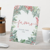 Kerstmis groen douche gunsten reclamebord met voetstuk (Insitu)