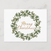Kerstmis Groen en God Merry Kerstmis Briefkaart (Voorkant)