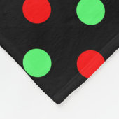 Kerstmis - Groen en Rode Stippen Patroon Fleece Deken (Hoek)