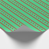 Kerstmis groen en rood cadeaupapier (Hoek)