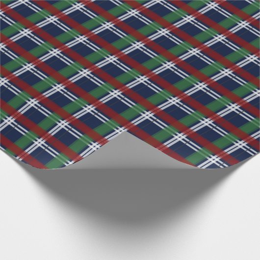 Kerstmis, groen en rood marineslauw cadeaupapier (Hoek)