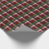 Kerstmis, groen en rood marineslauw cadeaupapier (Hoek)