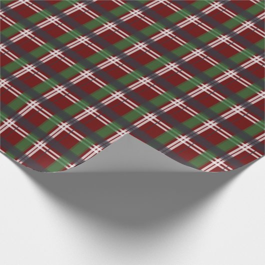 Kerstmis, groen en rood marineslauw cadeaupapier (Hoek)