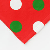 Kerstmis - Groen en Wit Stippenpatroon Fleece Deken (Hoek)