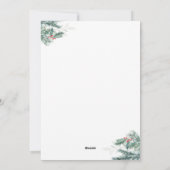 Kerstmis groen foto geboorte aankondiging (Achterkant)