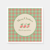 Kerstmis groen gebaseerd Plaid Servet (Voorkant)