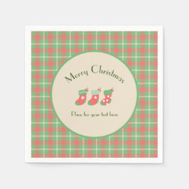 Kerstmis groen gebaseerd Plaid Servet
