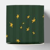 Kerstmis Groen Geel Ster Streep Bedankdoosjes (Bovenkant)