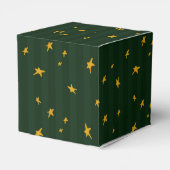Kerstmis Groen Geel Ster Streep Bedankdoosjes (Achterkant)
