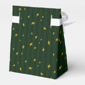 Kerstmis Groen Geel Ster Streep Bedankdoosjes (Achterkant)