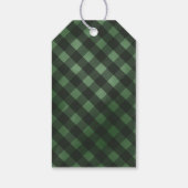 Kerstmis Groen Gezin Naam familie Cadeaulabel (Achterkant)