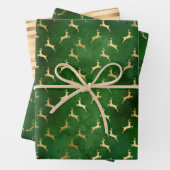 Kerstmis Groen goud Inpakpapier Vel (In situ)
