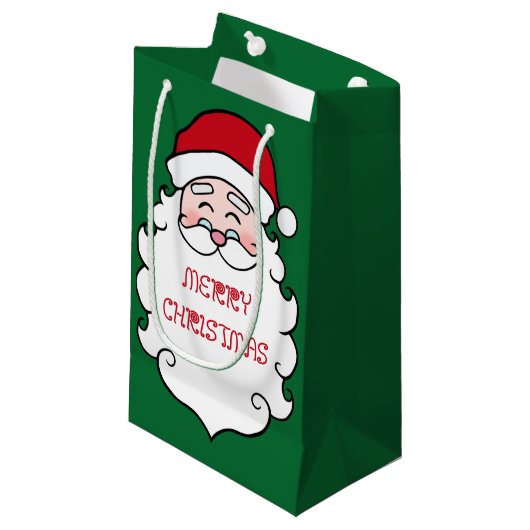 Kerstmis Groen Klein Cadeauzakje (Voorkant Gekanteld)