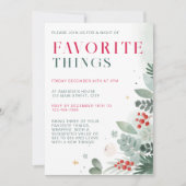 Kerstmis groen loof favoriete dingen feest kaart (Voorkant)