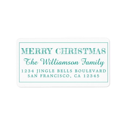 Kerstmis groen retouradres etiket (Voorkant)