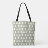 Kerstmis groen wit kerstboom patroon tote bag (Achterkant)