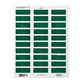 Kerstmis groenblijvend retouradreslabel etiket (Full Sheet)