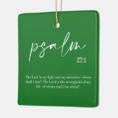 Kerstmis Groene Bijbel Verse Keramisch Ornament (Links)