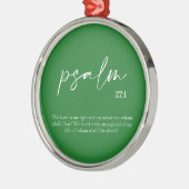 Kerstmis Groene Bijbel Verse Psalm Metalen Ornament (Links)